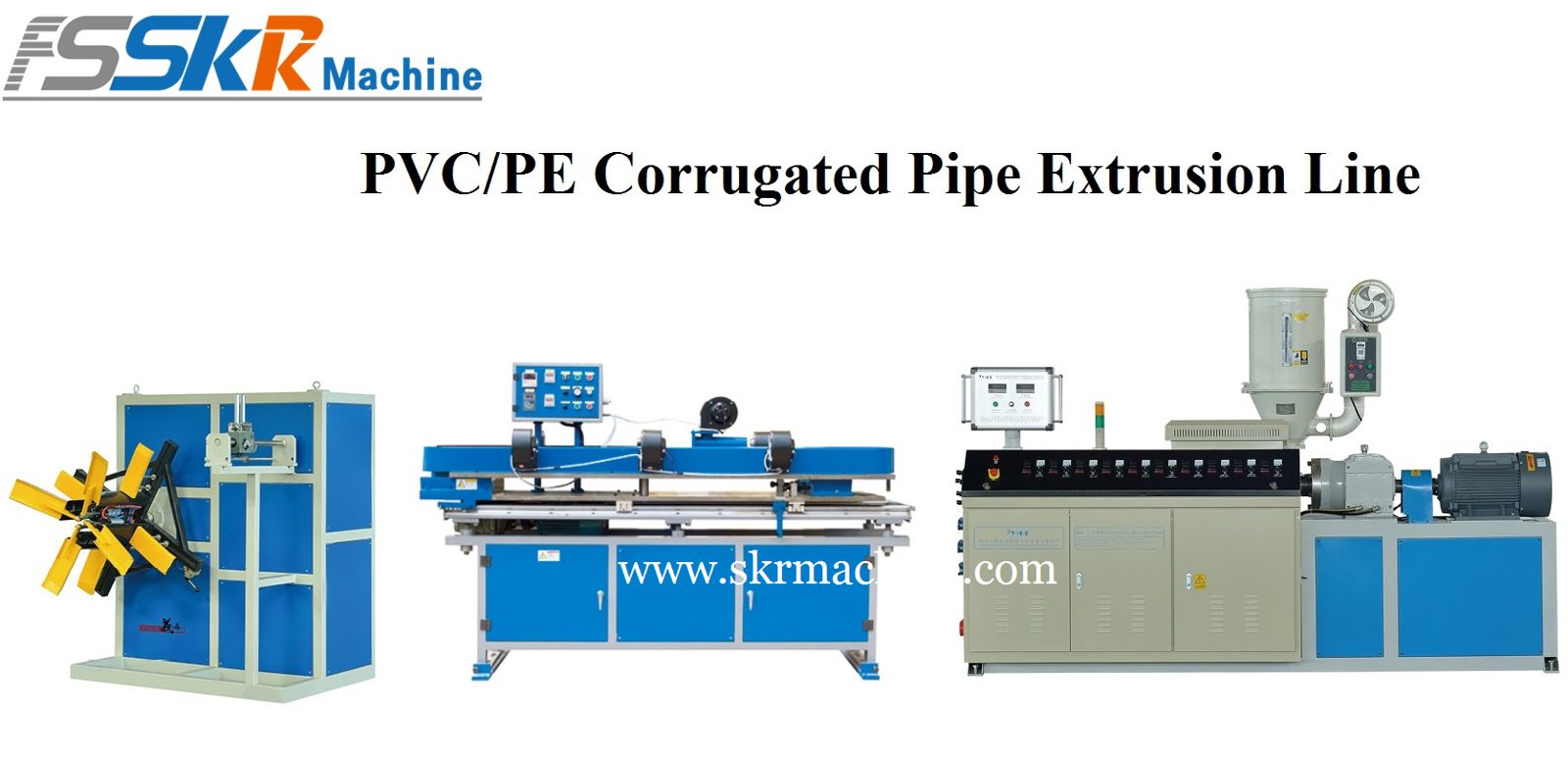 PVC/PE corrugated pipe extrusion line